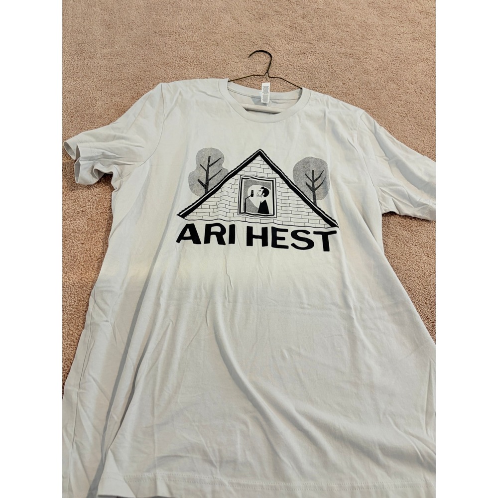 Ari Hest Concert Tour Graphic T-Shirt Mens Large Light Blue Cotton Short Sleeve